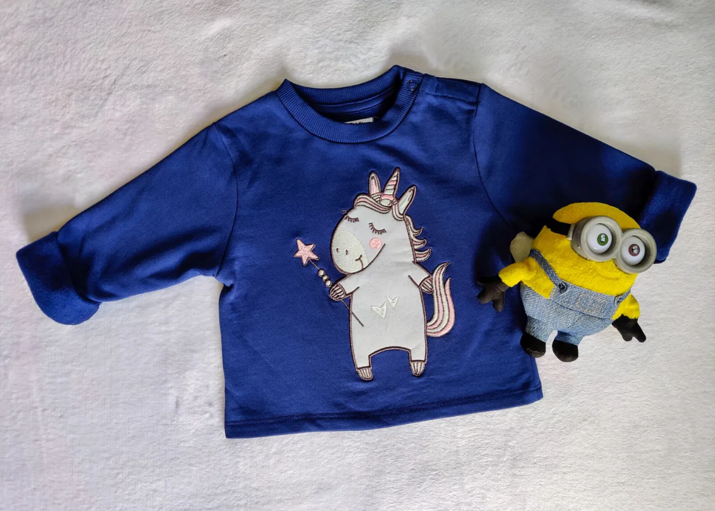 Winter Unicorn Sweatshirt And Gray Trouser Set