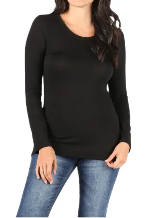 Women's Basic Long Sleeve Round Neck Tee