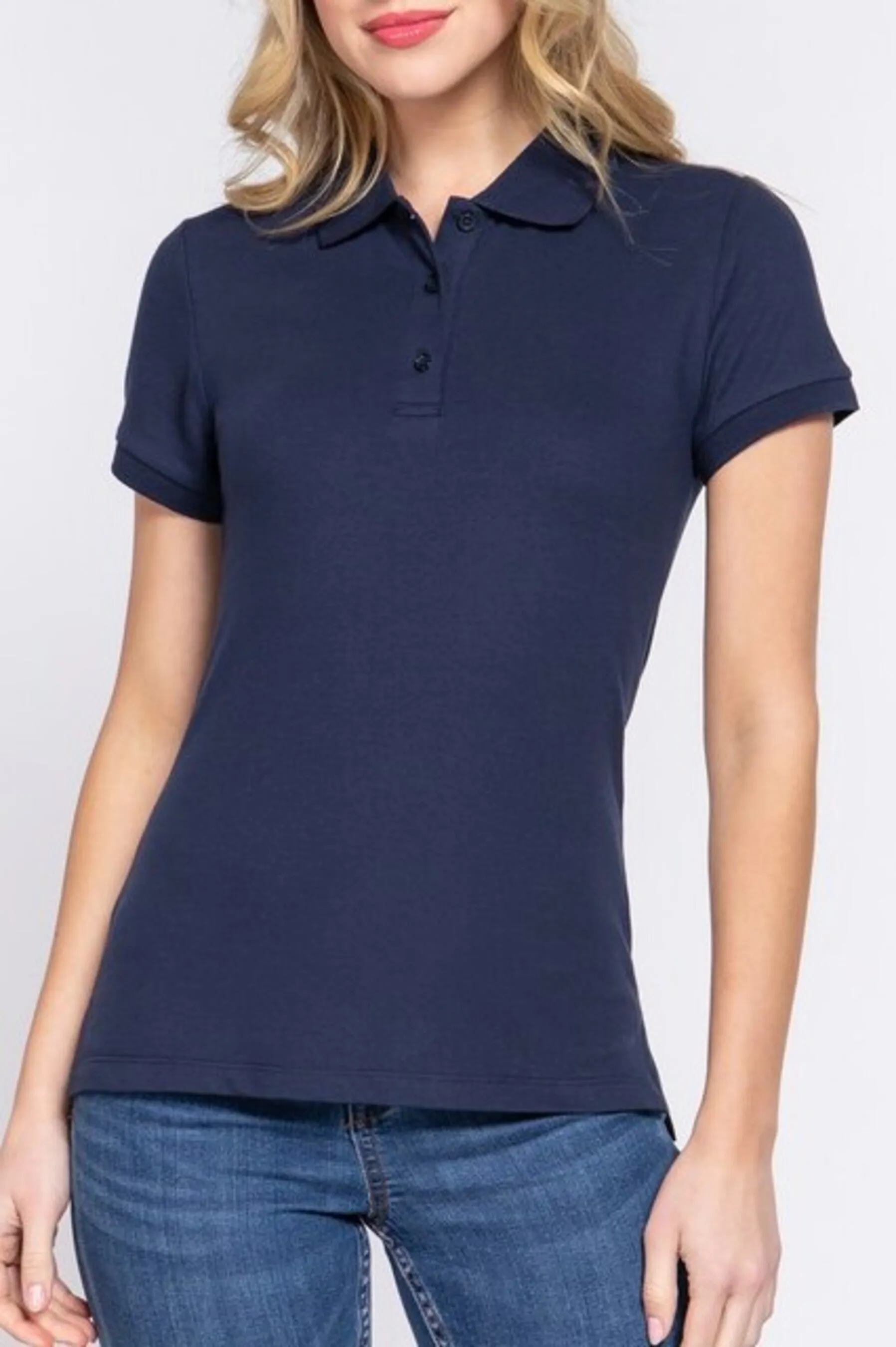 Women's Short sleeve classic pique polo top