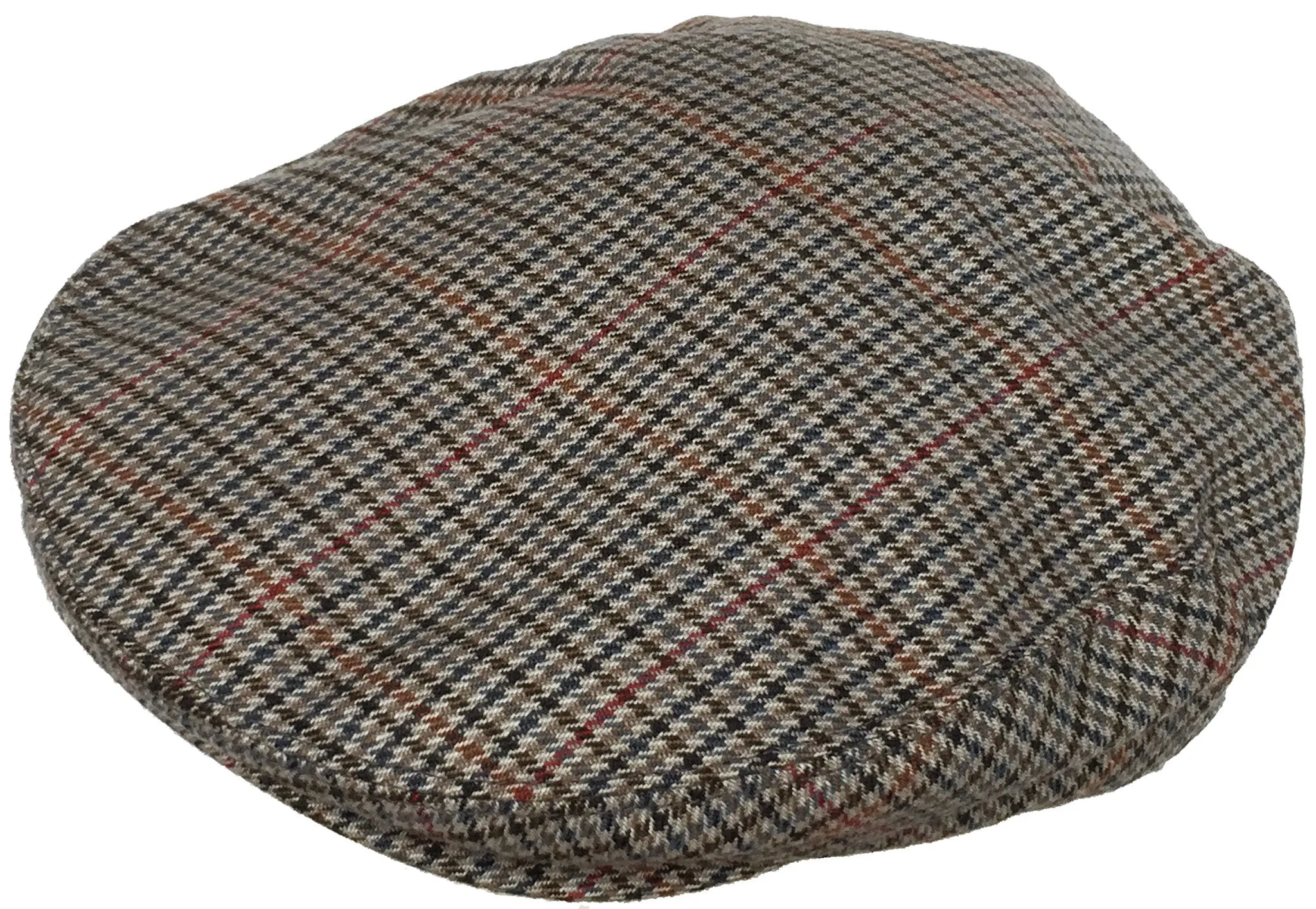 Wool Blend Plaid Hounds Tooth Ivy Cap Newsboy Hat